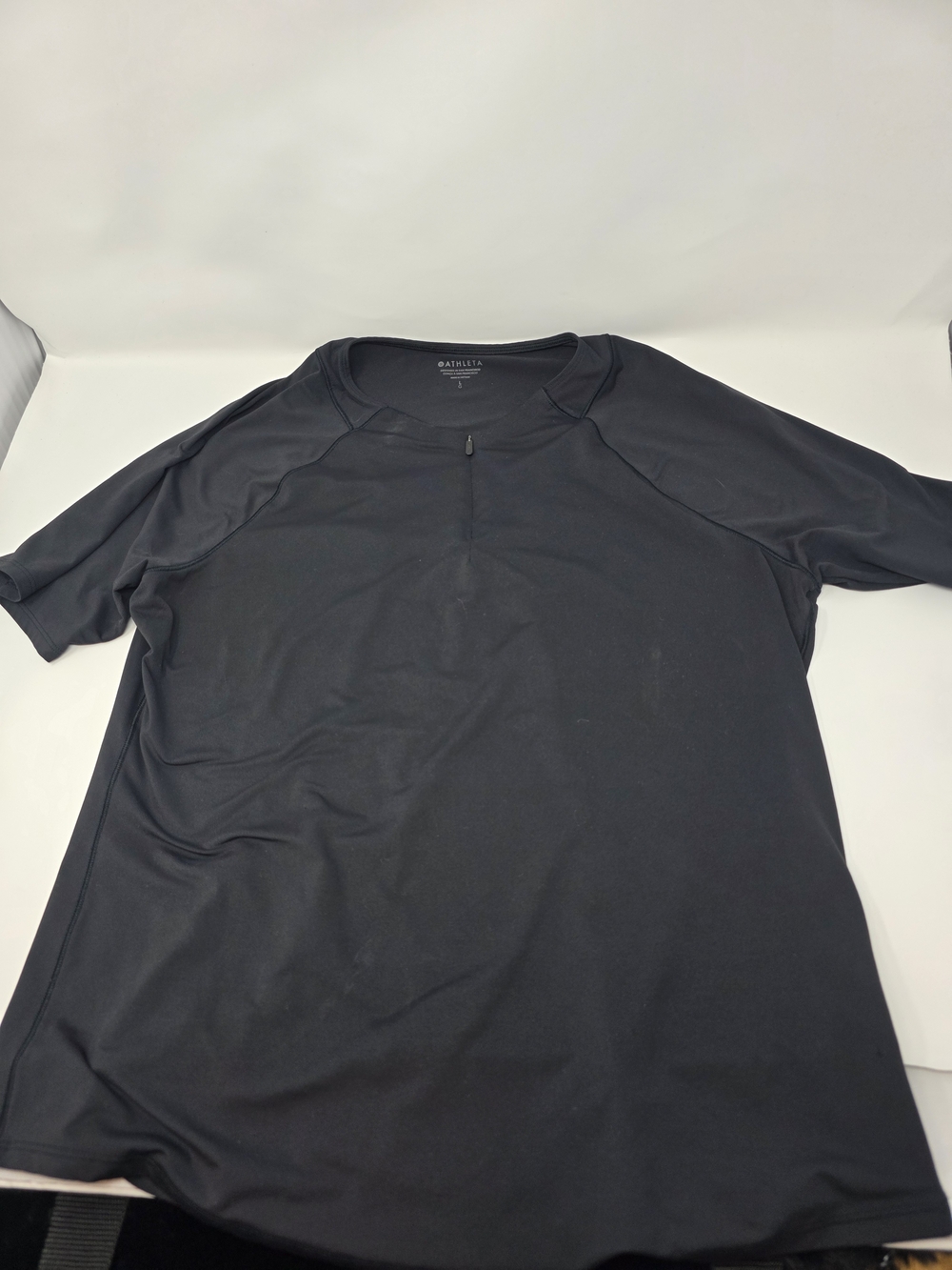 Athleta Black Short-Sleeve Performance Tee